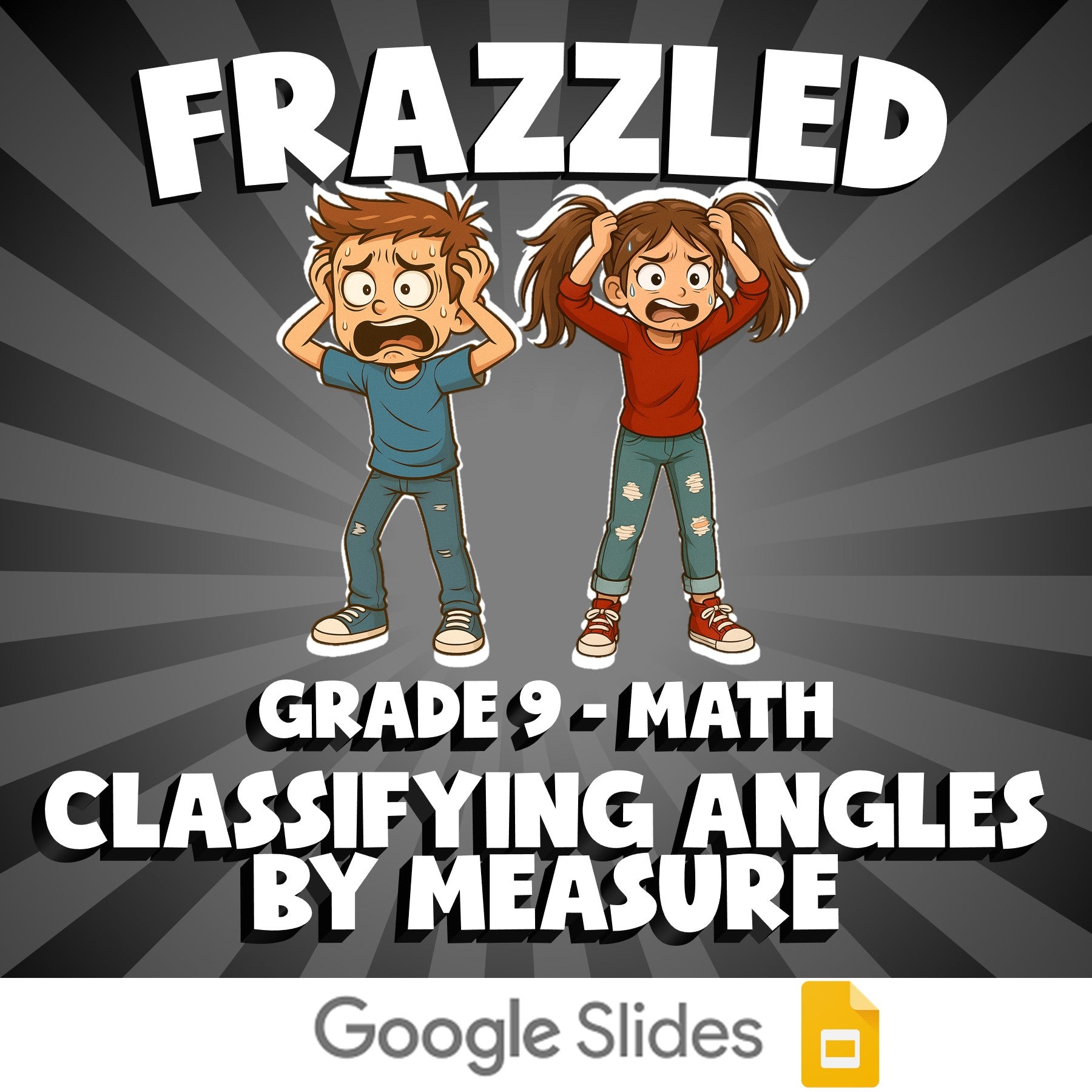 Classifying Angles by Measure FRAZZLED Math Game - No Prep Grade 9 Review