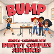 Identify Complex Sentences BUMP ELA Game - No Prep Grade 6 Review Activity