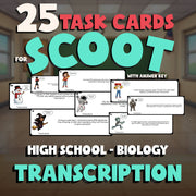 Transcription SCOOT TASK CARDS Science Game - No Prep Biology Review Activity