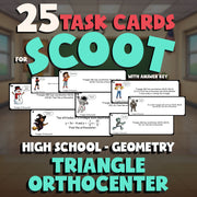 Triangle Orthocenter SCOOT TASK CARDS Math Game - No Prep Geometry Review
