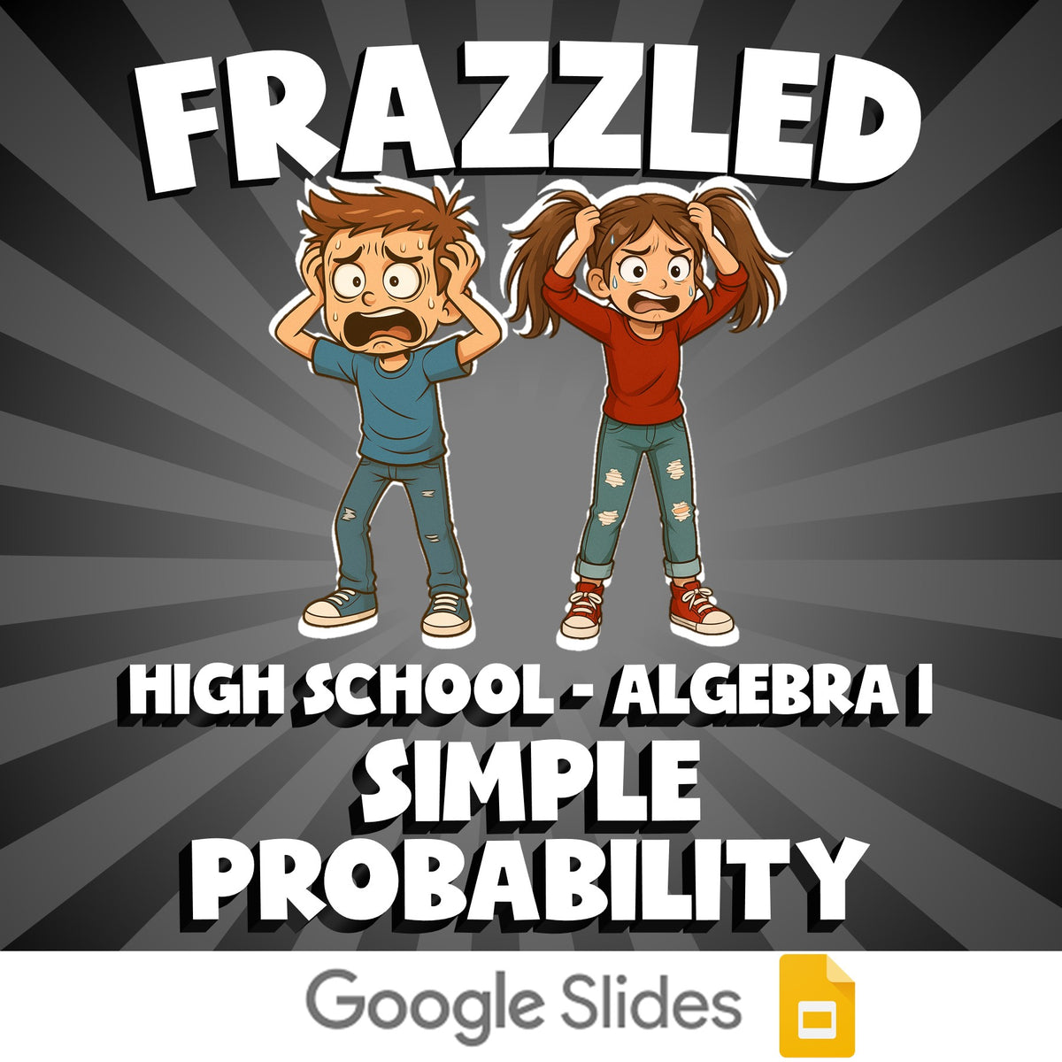 Simple Probability FRAZZLED Math Game - No Prep Algebra 1 Review Activity