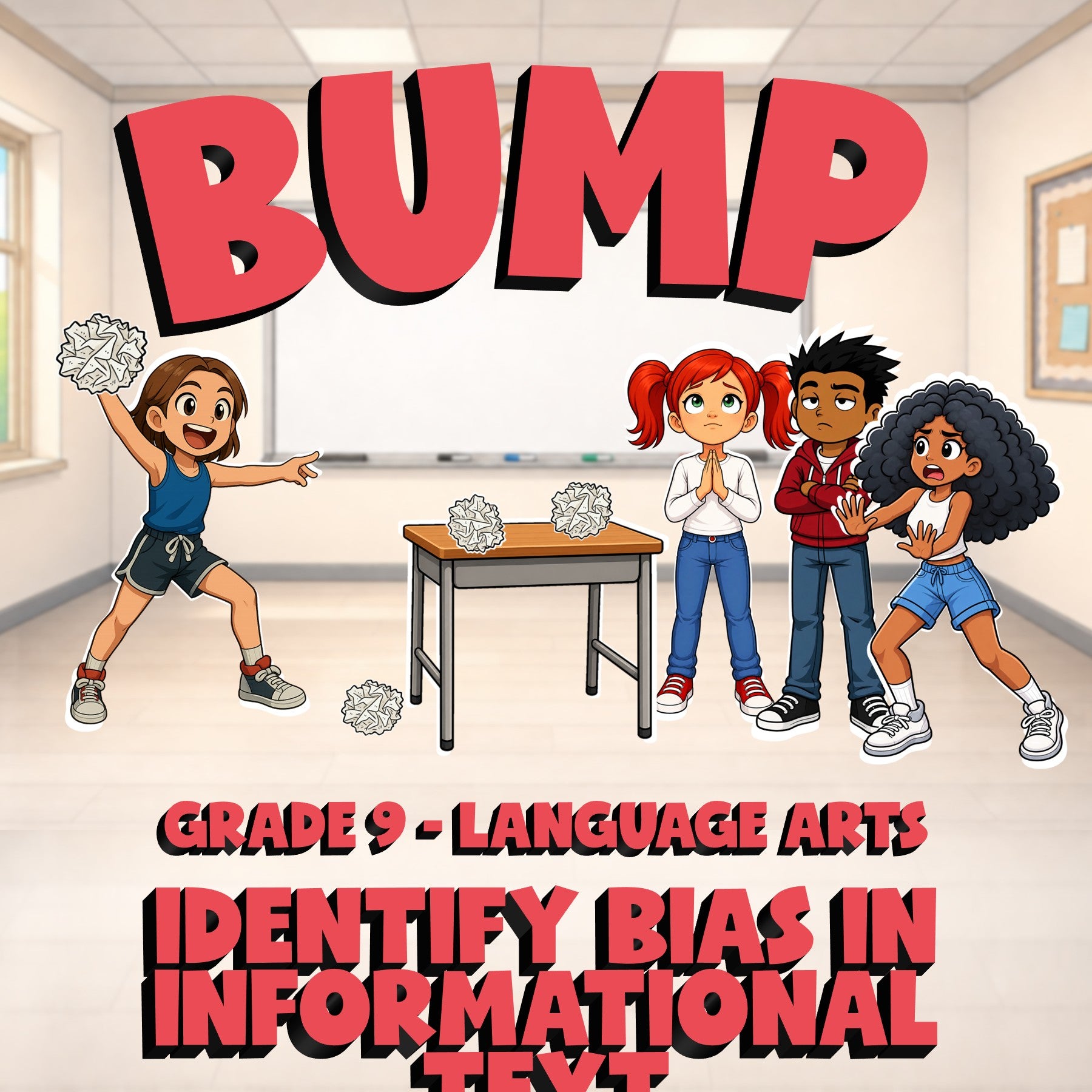 Identify Bias in Informational Text BUMP ELA Game - No Prep Grade 9 Review