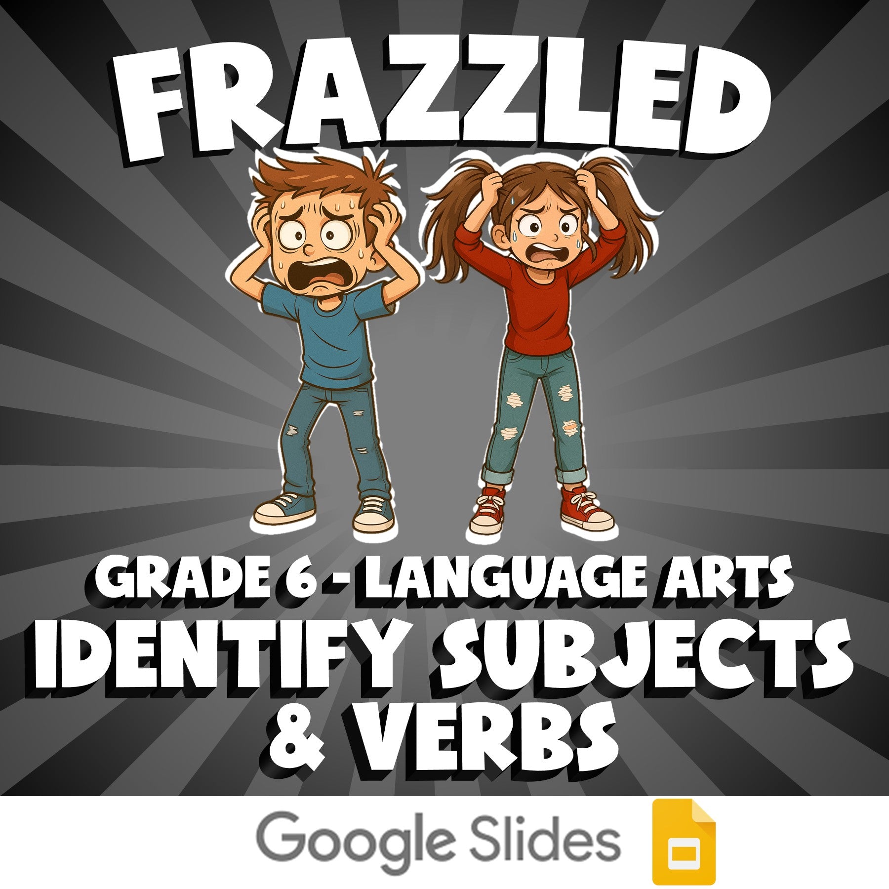 Identify Subjects & Verbs FRAZZLED ELA Game - No Prep Grade 6 Review Activity