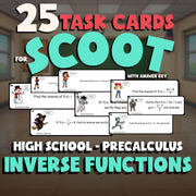 Inverse Functions SCOOT TASK CARDS Math Game - No Prep PreCalculus Review