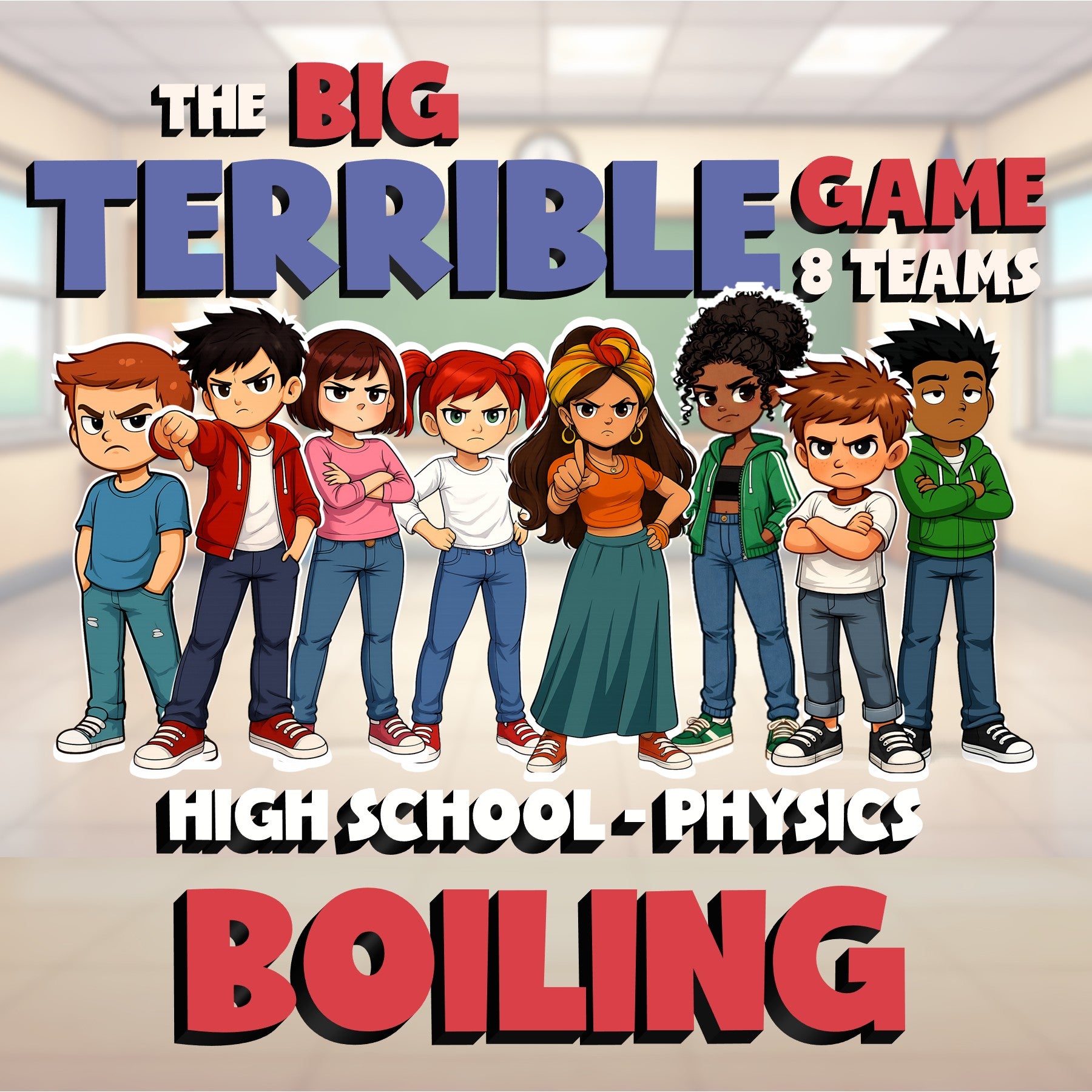 Boiling BIG TERRIBLE GAME - No Prep Physics Science Review Activity