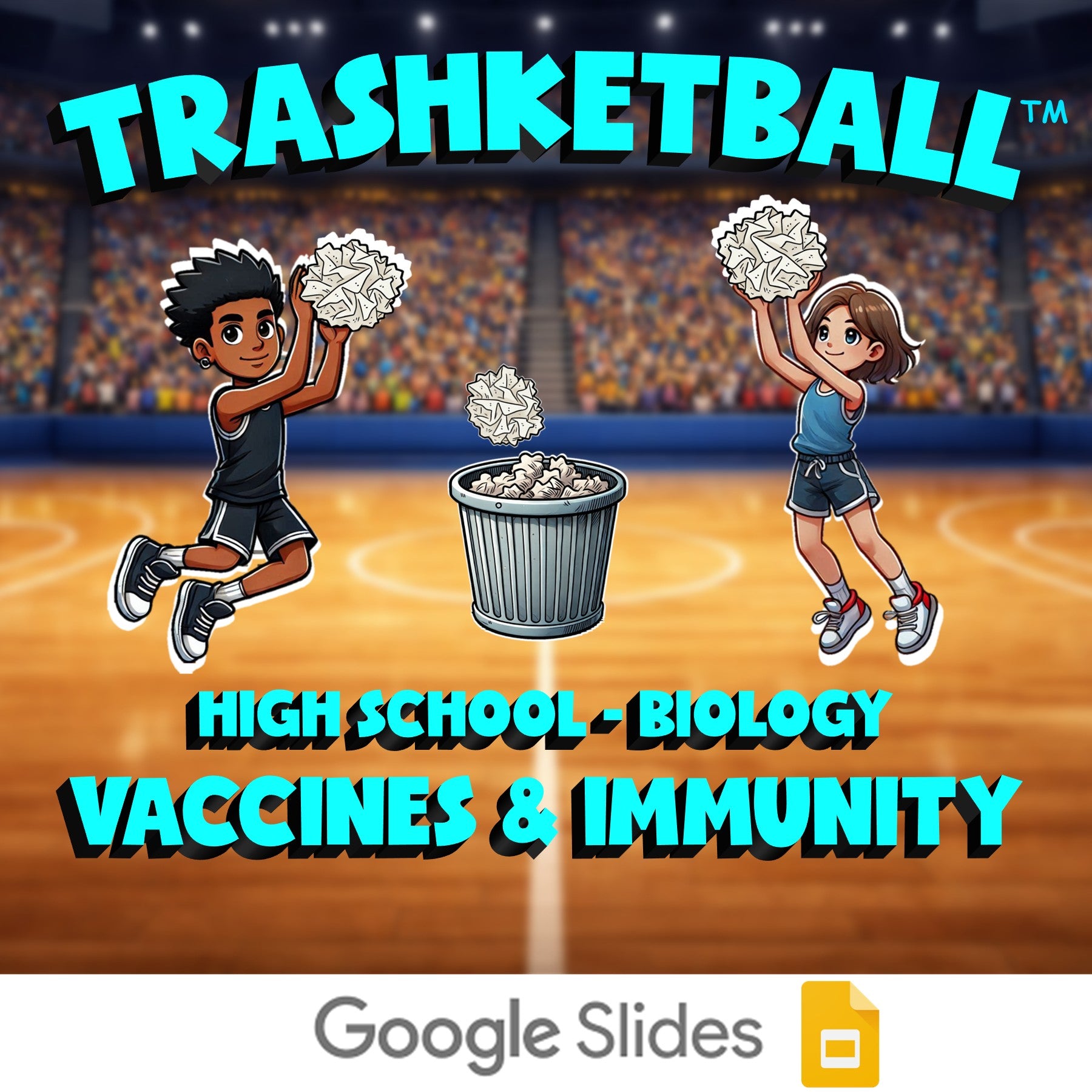 Vaccines & Immunity TRASHKETBALL Science Game - No Prep Biology Review Activity