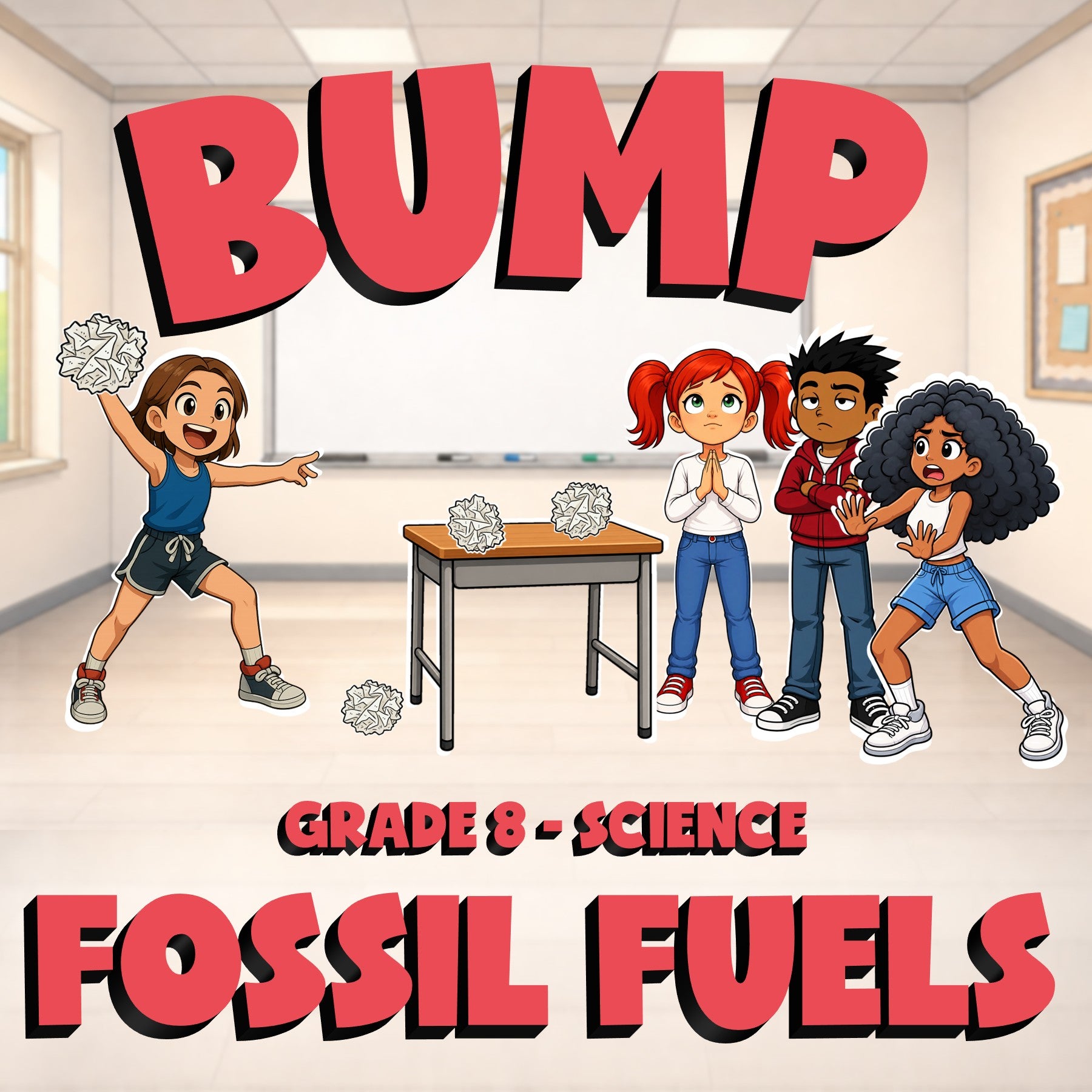 Fossil Fuels BUMP Science Game - No Prep Grade 8 Review Activity