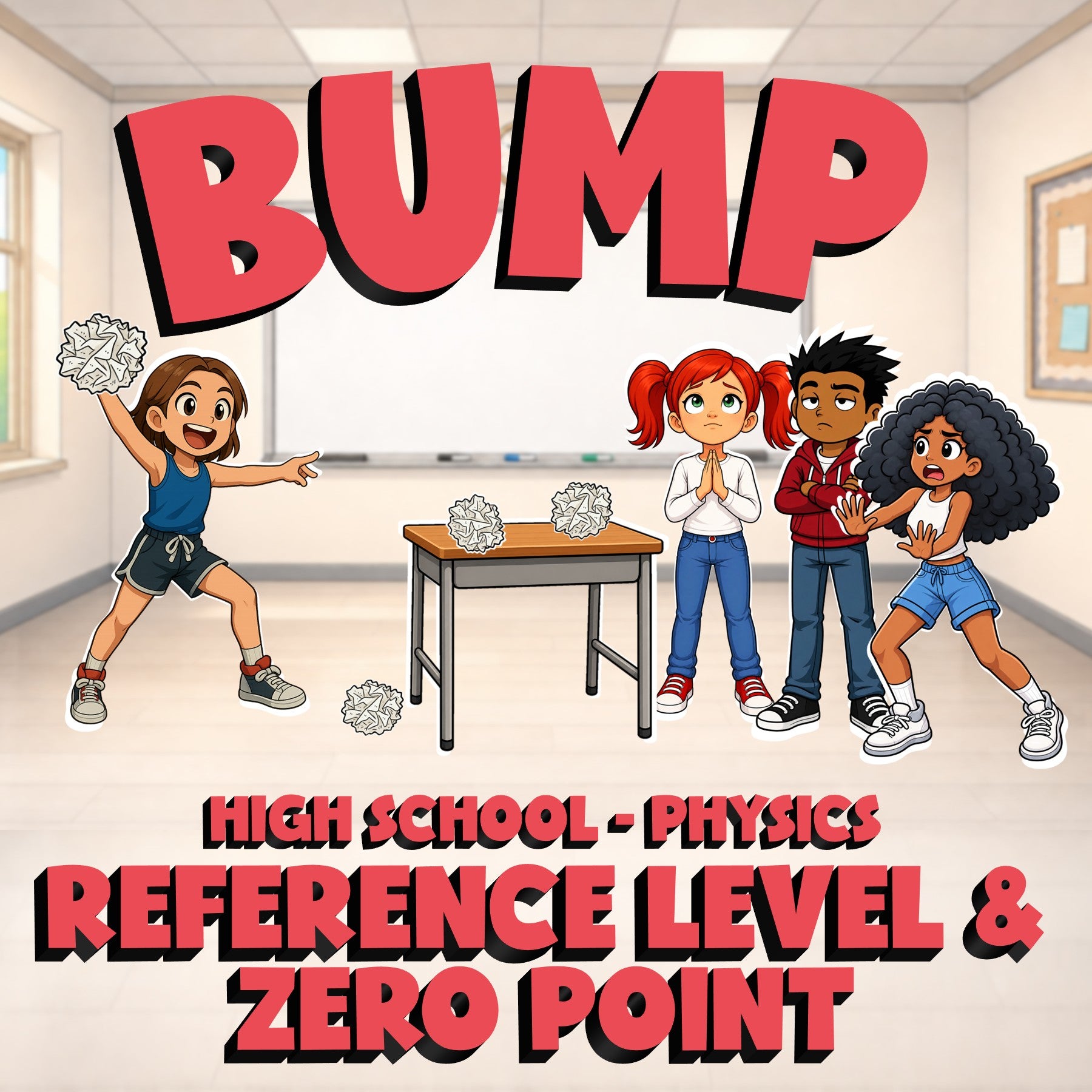 Reference Level & Zero Point BUMP Science Game - No Prep Physics Review Activity