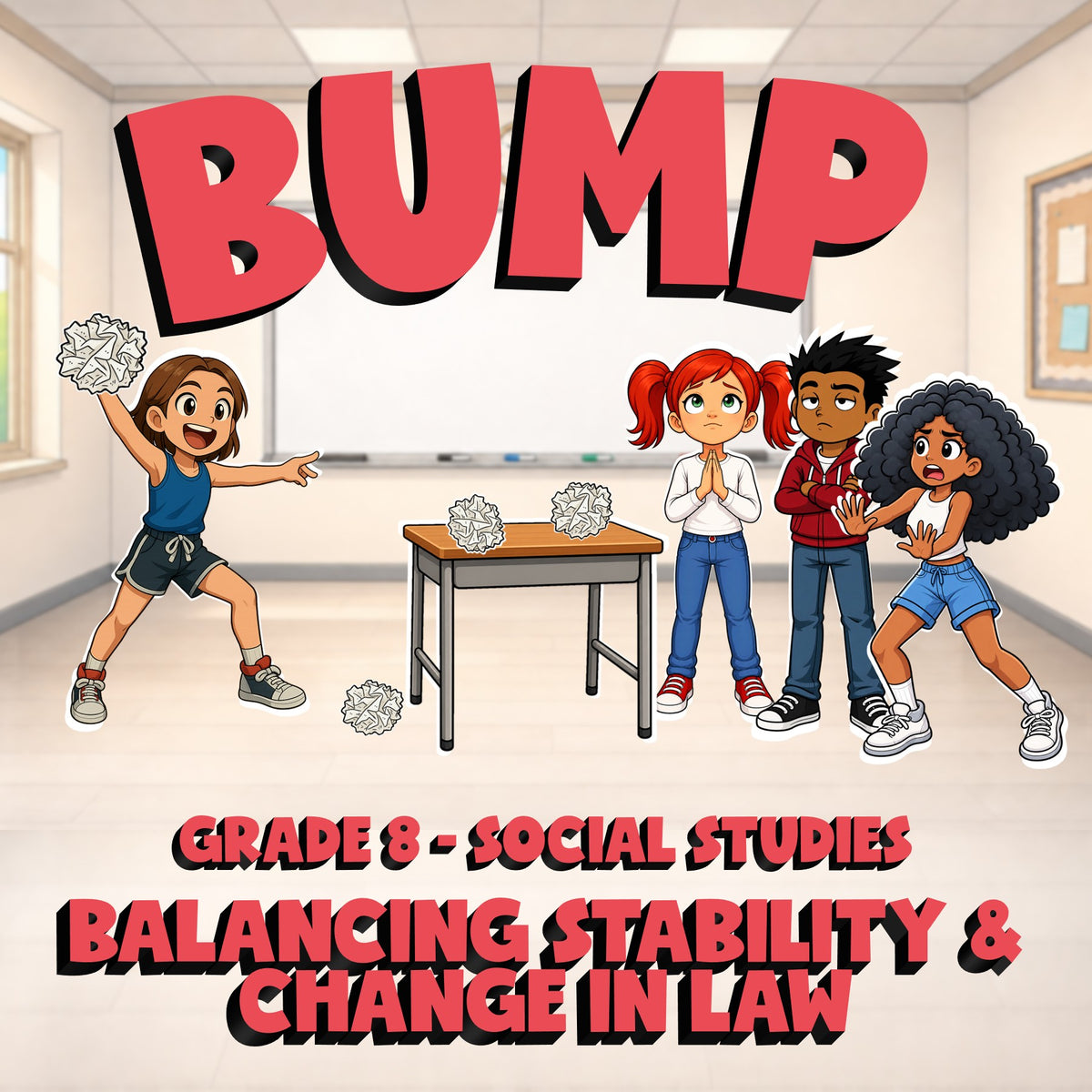 Balancing Stability & Change in Law BUMP Socials Game - No Prep Grade 8 Review