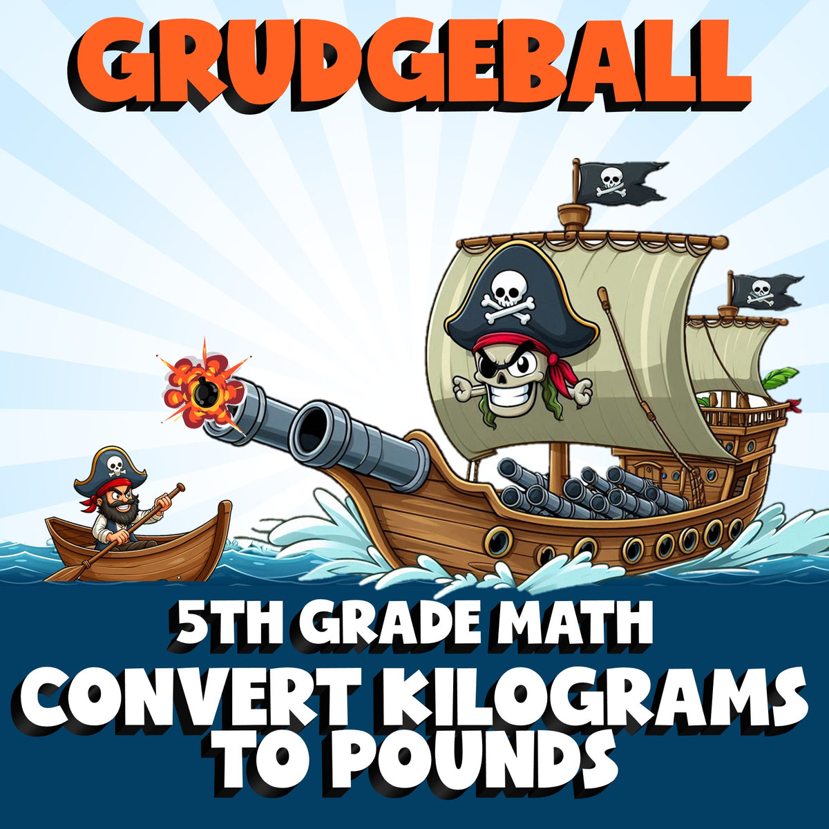 Convert Kilograms to Pounds GRUDGEBALL Math Game - No Prep Grade 5 Review