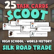 Silk Road Trade SCOOT TASK CARDS Game - No Prep World History Review Activity