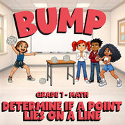 Determine if a Point Lies on a Line BUMP Math Game - No Prep Grade 7 Review