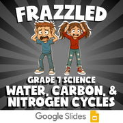 Water, Carbon, & Nitrogen Cycles FRAZZLED Science Game - No Prep Grade 7 Review