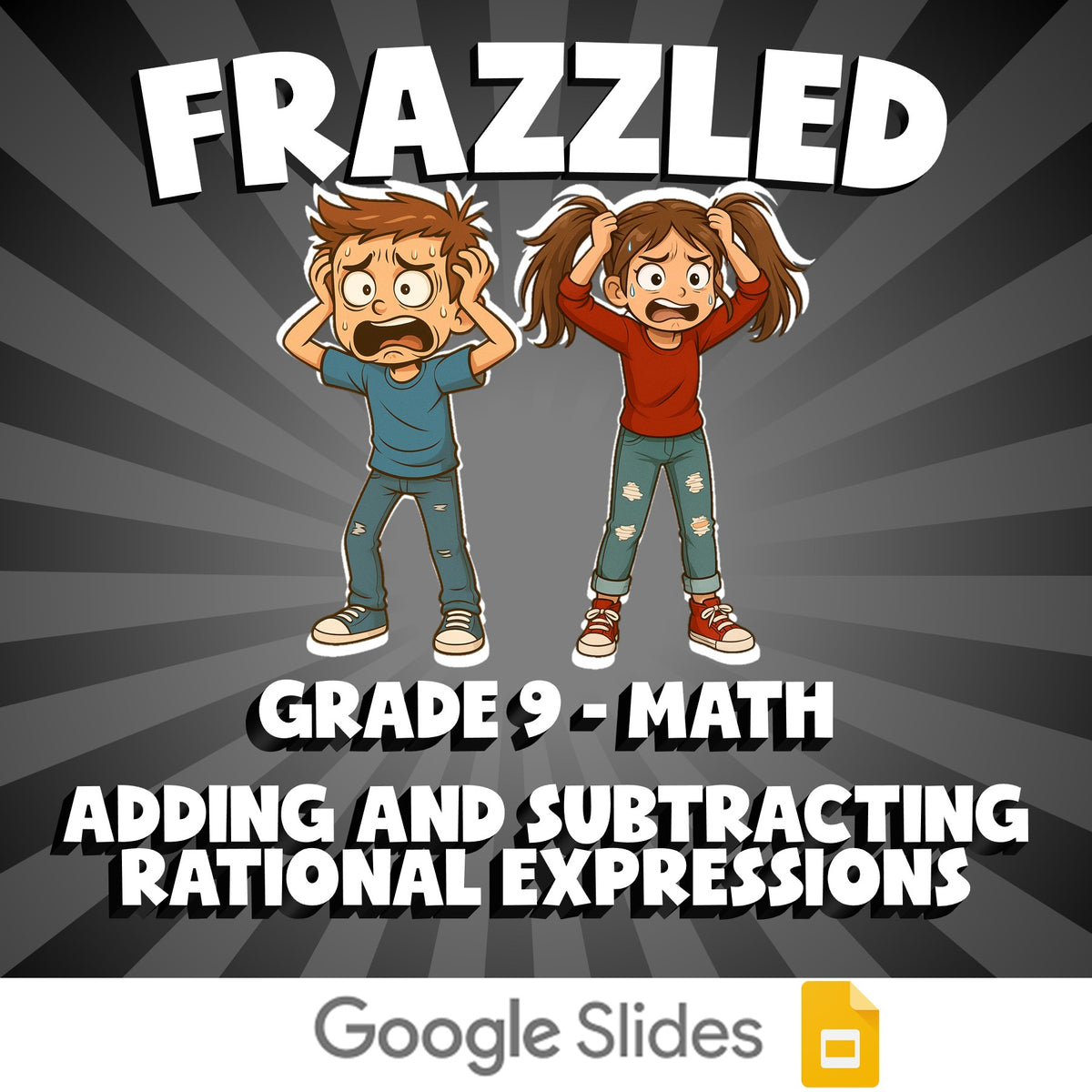 Adding and Subtracting Rational Expressions FRAZZLED Math Game - No Prep Grade 9
