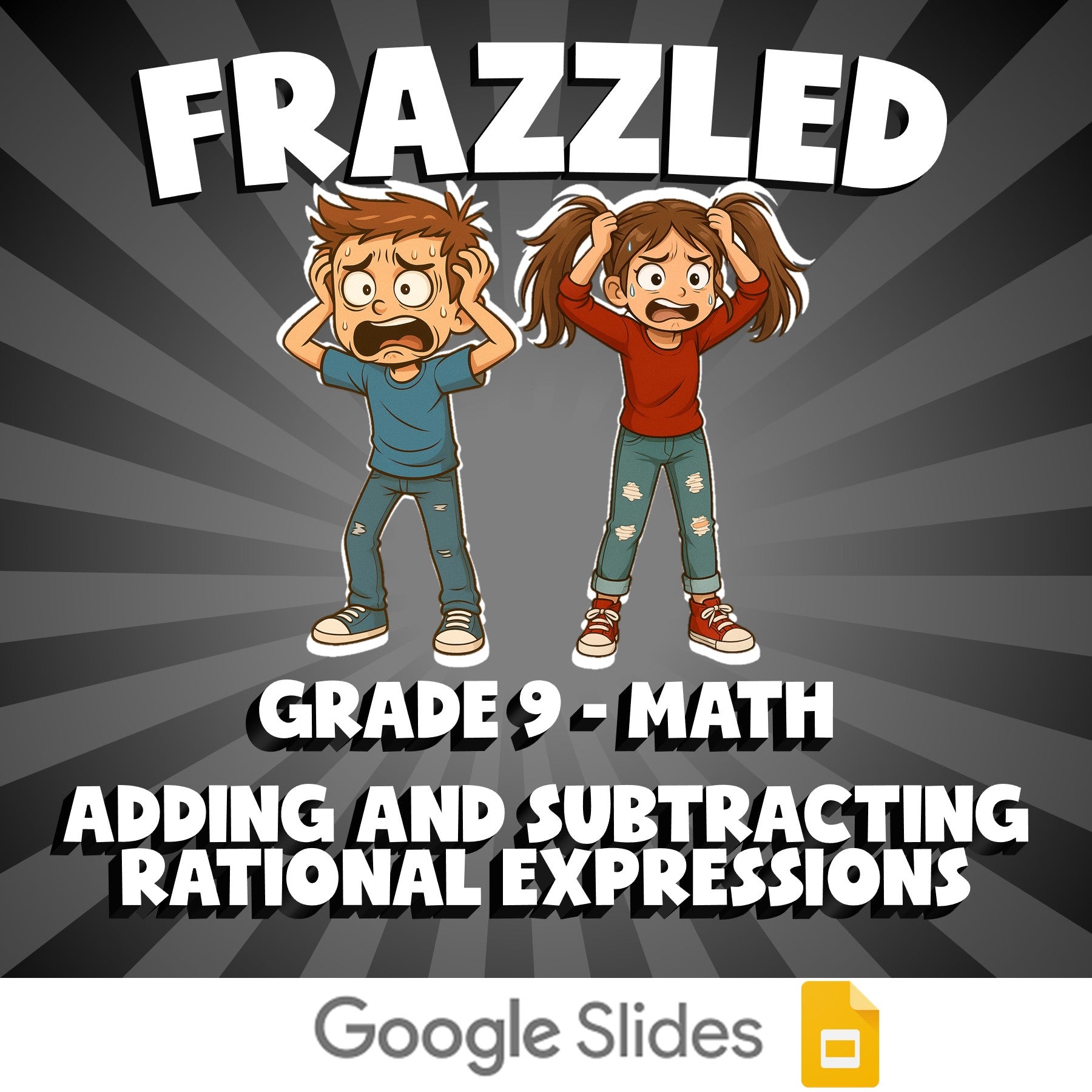 Adding and Subtracting Rational Expressions FRAZZLED Math Game - No Prep Grade 9