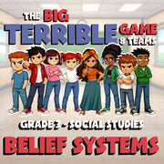 Belief Systems BIG TERRIBLE GAME - No Prep Grade 3 Socials Review Activity