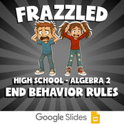 End Behavior Rules FRAZZLED Math Game - No Prep Algebra 2 Review Activity