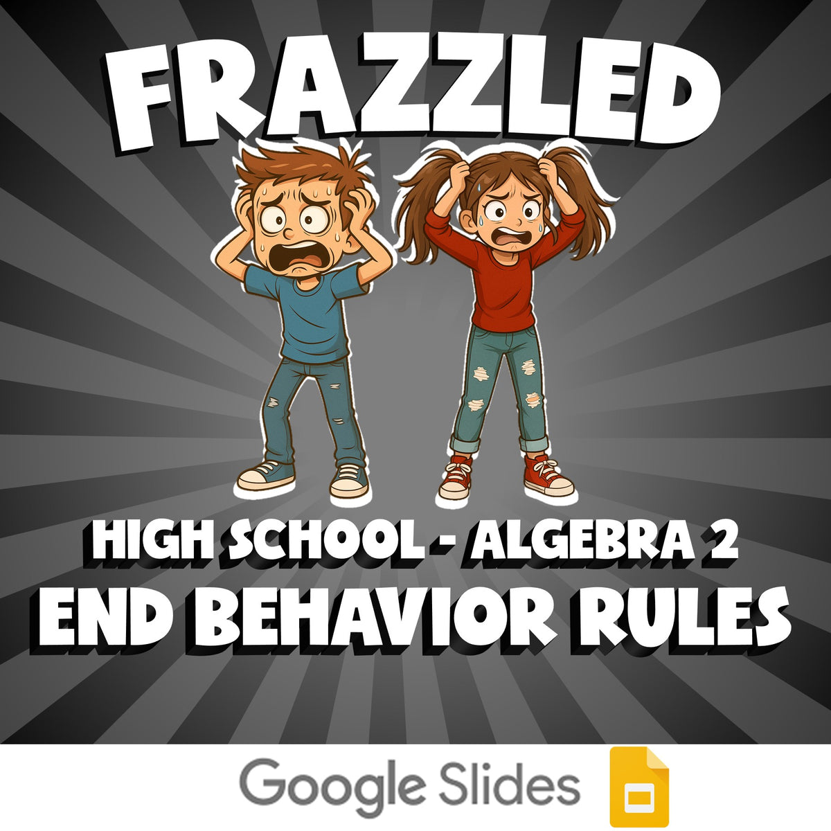 End Behavior Rules FRAZZLED Math Game - No Prep Algebra 2 Review Activity