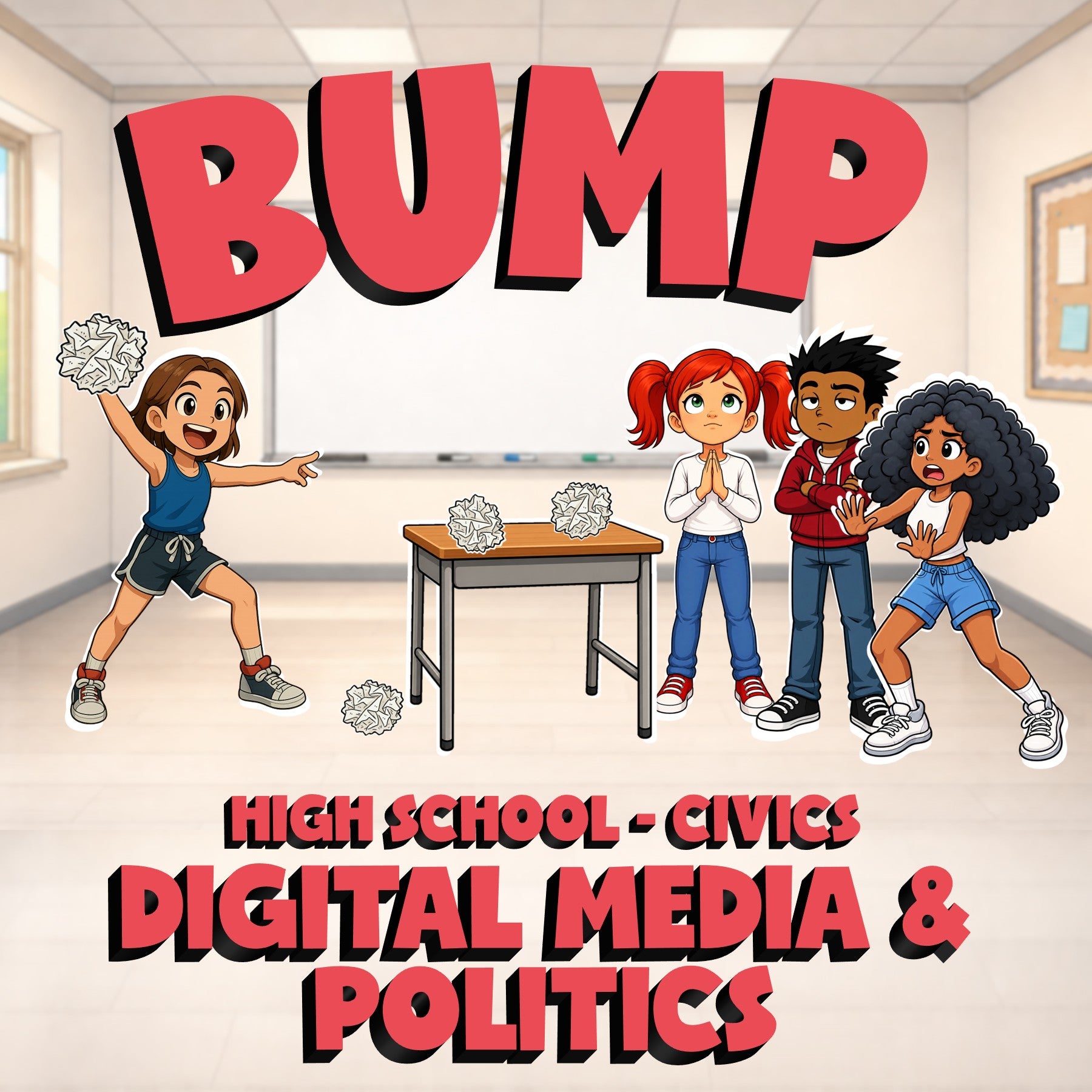 Digital Media & Politics BUMP Civics Game - No Prep Review Activity