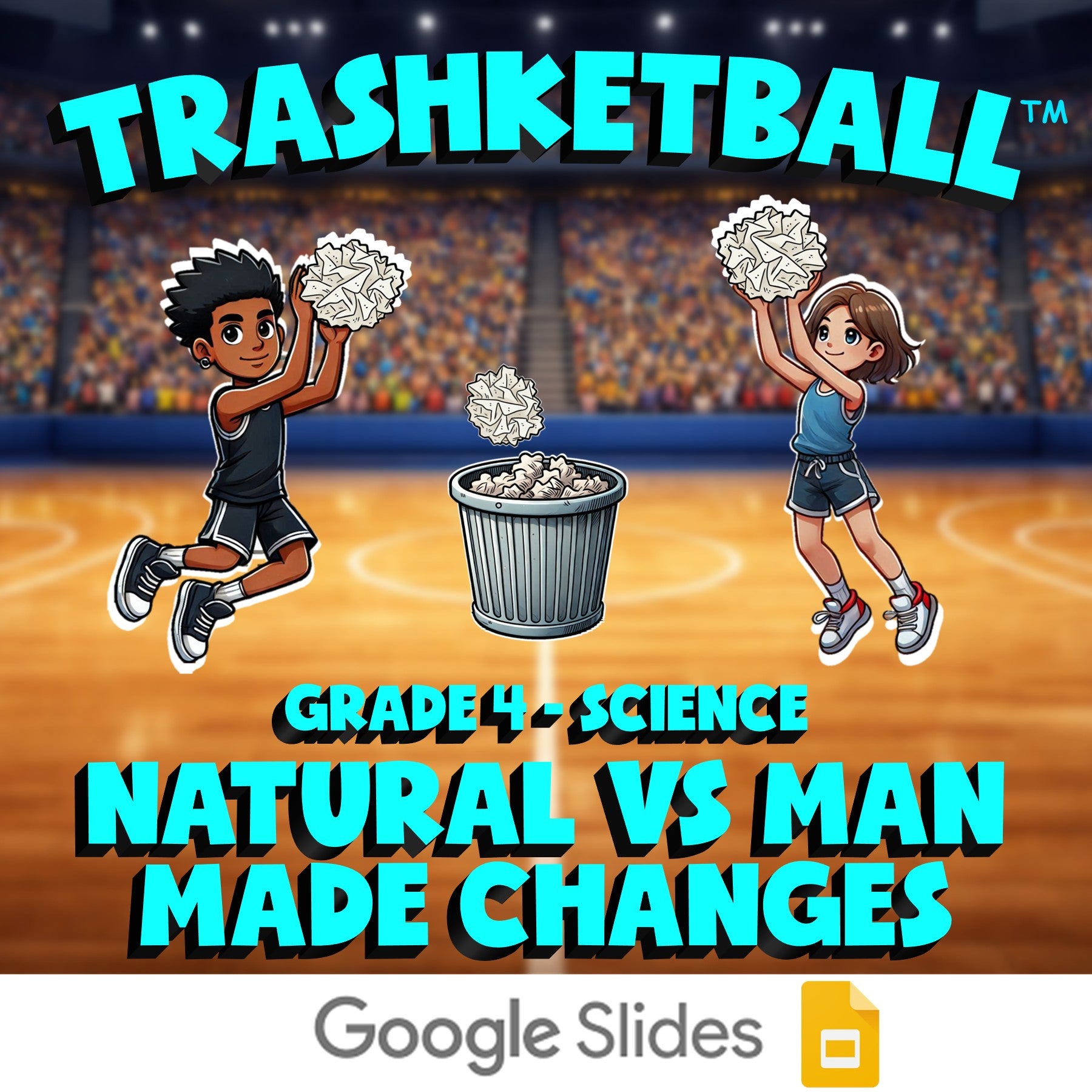 Natural vs Man made Changes TRASHKETBALL Science Game - No Prep Grade 4 Review