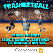 Select Correct Sentence - Technology Devices TRASHKETBALL French Game - No Prep