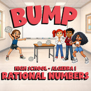 Rational Numbers BUMP Math Game - No Prep Algebra 1 Review Activity