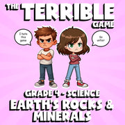 Earth’s Rocks & Minerals THE TERRIBLE GAME - No Prep Grade 4 Science Review