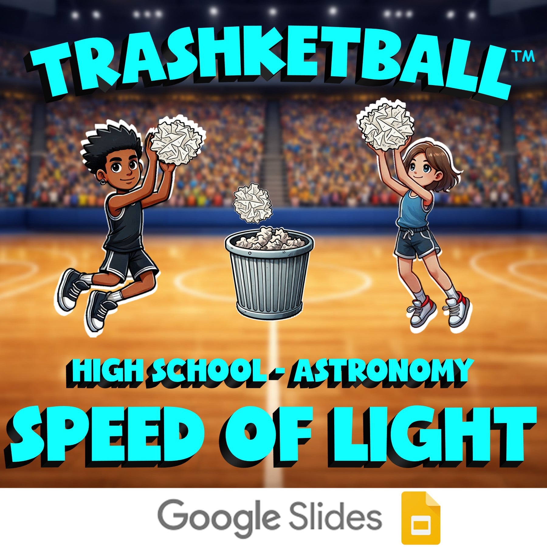 Speed of Light TRASHKETBALL Science Game - No Prep Astronomy Review Activity