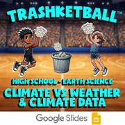 Climate vs Weather & Climate Data TRASHKETBALL Game - No Prep Earth Science