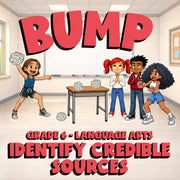 Identify Credible Sources BUMP ELA Game - No Prep Grade 6 Review Activity