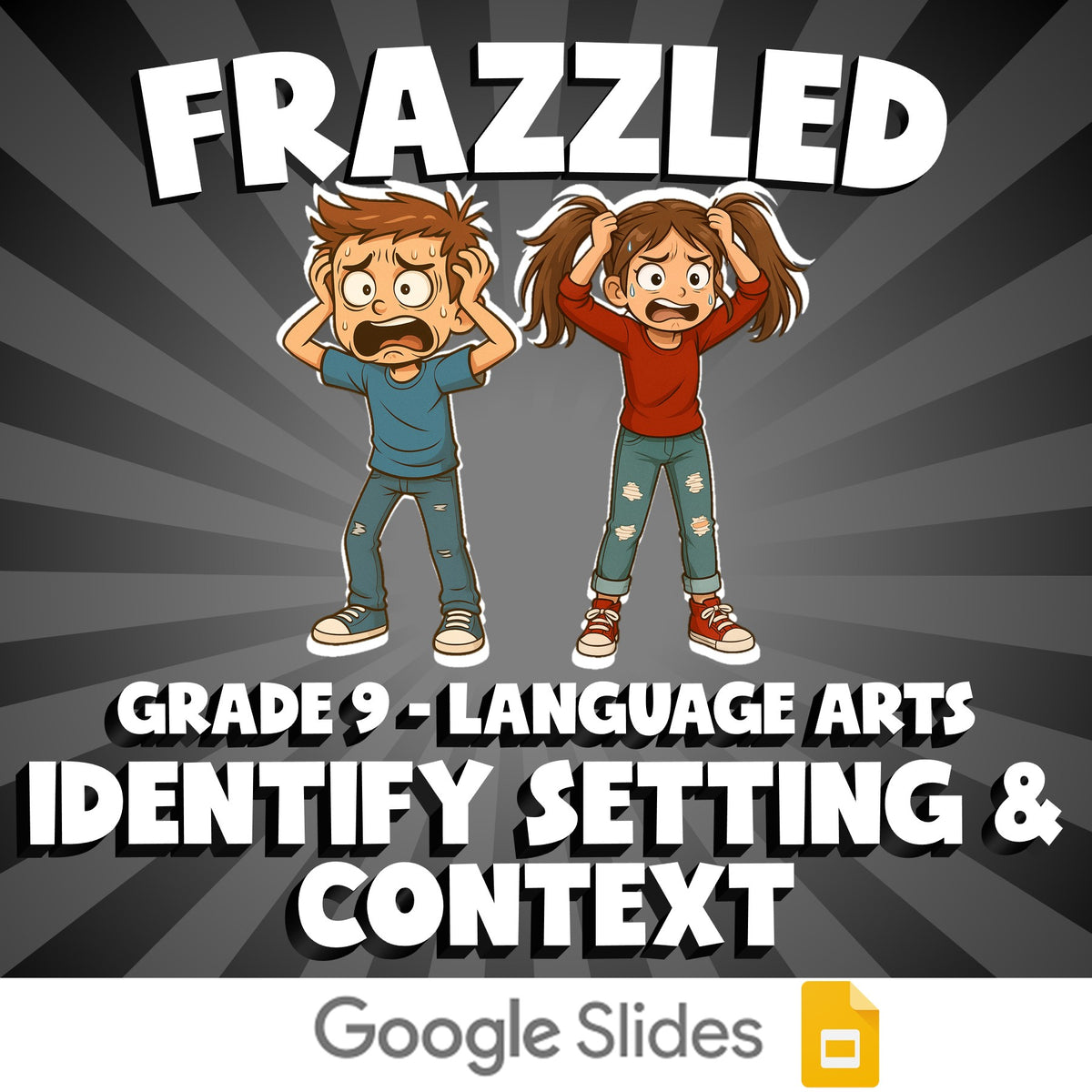 Identify Setting & Context FRAZZLED ELA Game - No Prep Grade 9 Review Activity