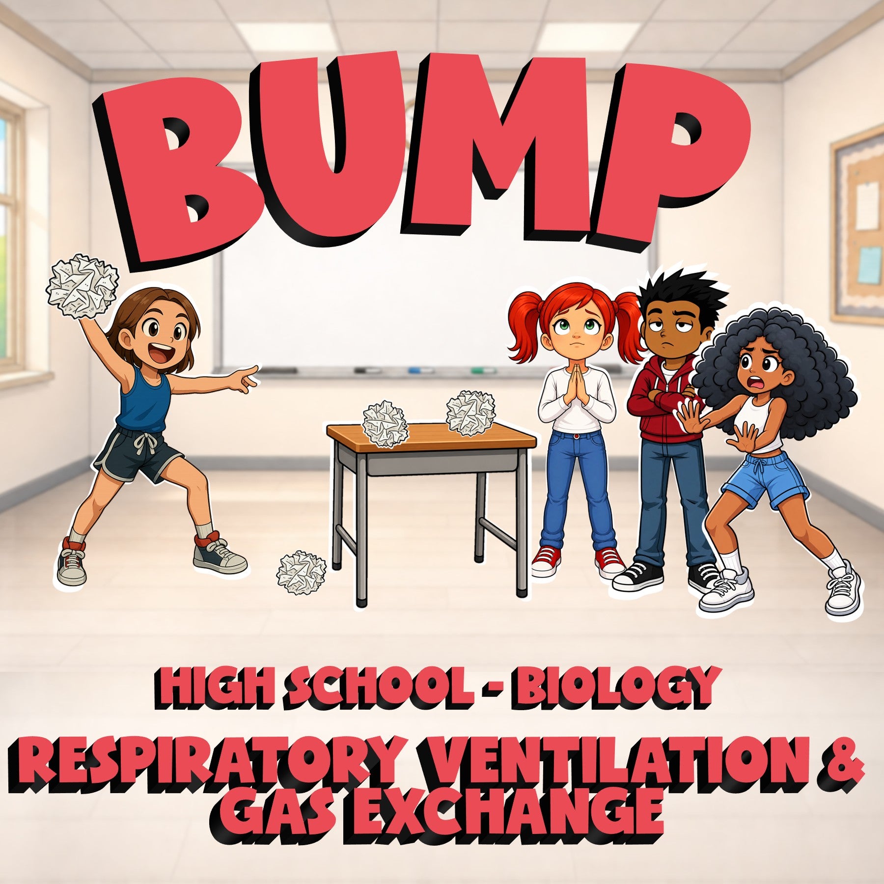 Respiratory Ventilation & Gas Exchange BUMP Science Game - No Prep Biology
