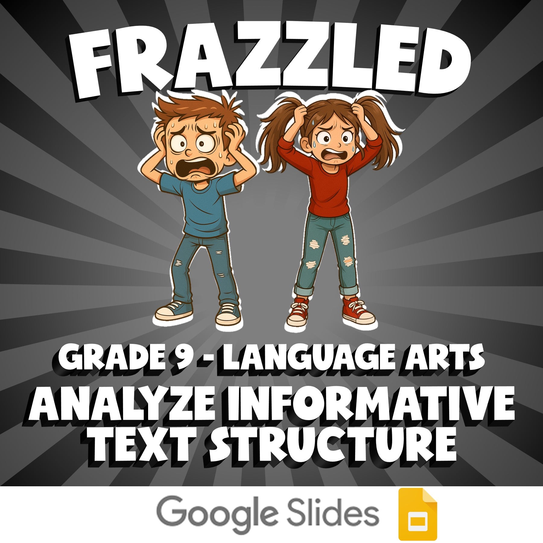 Analyze Informative Text Structure FRAZZLED ELA Game - No Prep Grade 9 Review