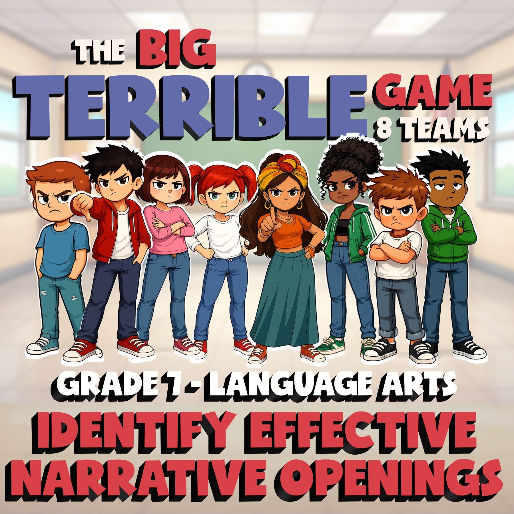 Identify Effective Narrative Openings BIG TERRIBLE GAME - Grade 7 ELA Review