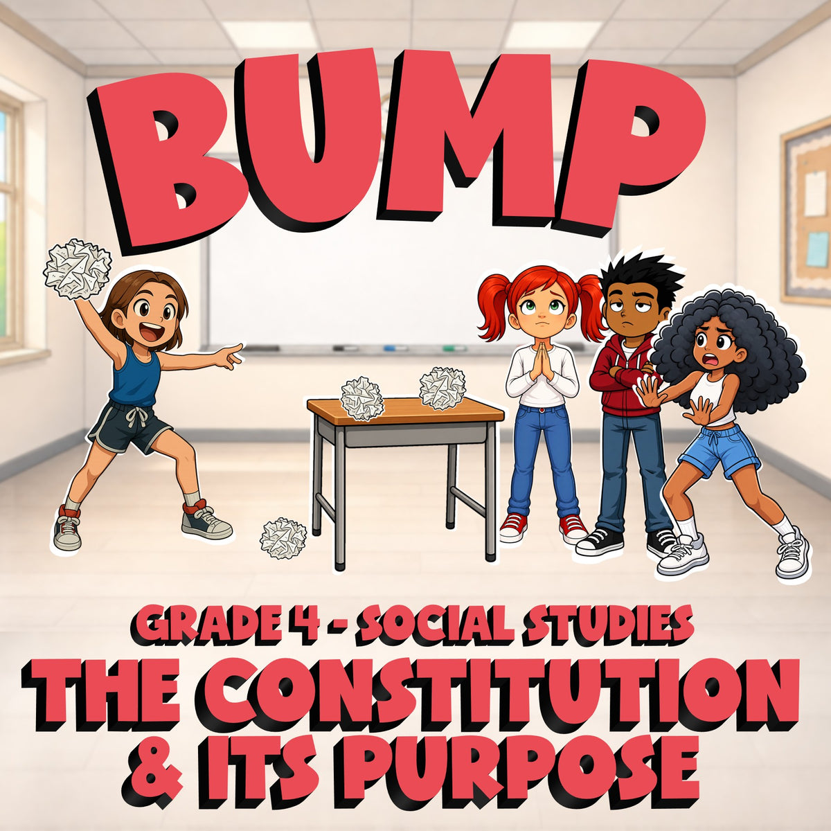 The Constitution & Its Purpose BUMP Socials Game - No Prep Grade 4 Review