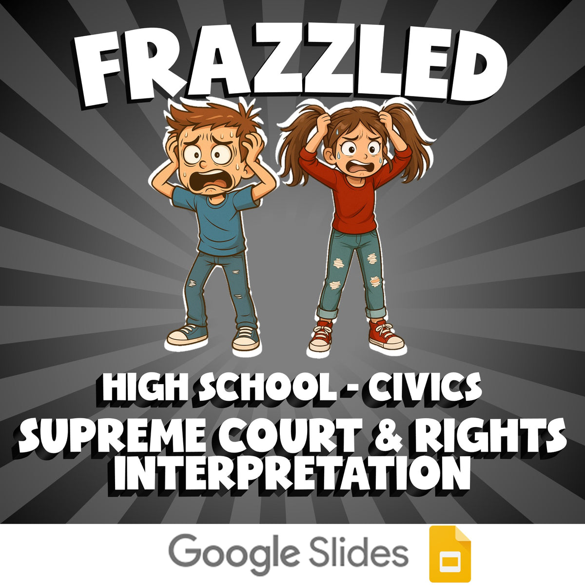 Supreme Court & Rights Interpretation FRAZZLED Civics Game - No Prep Review