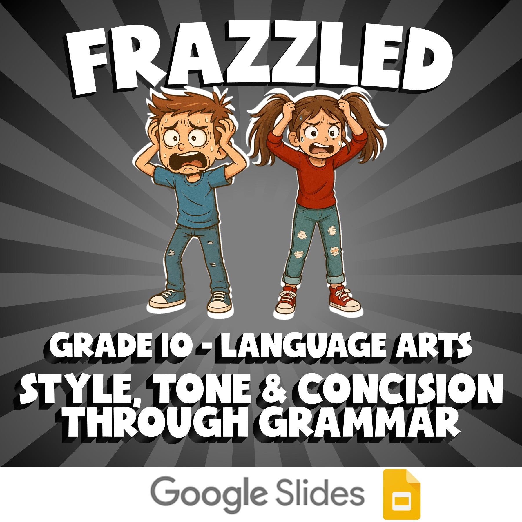 Style, Tone & Concision Through Grammar FRAZZLED ELA Game - No Prep Grade 10
