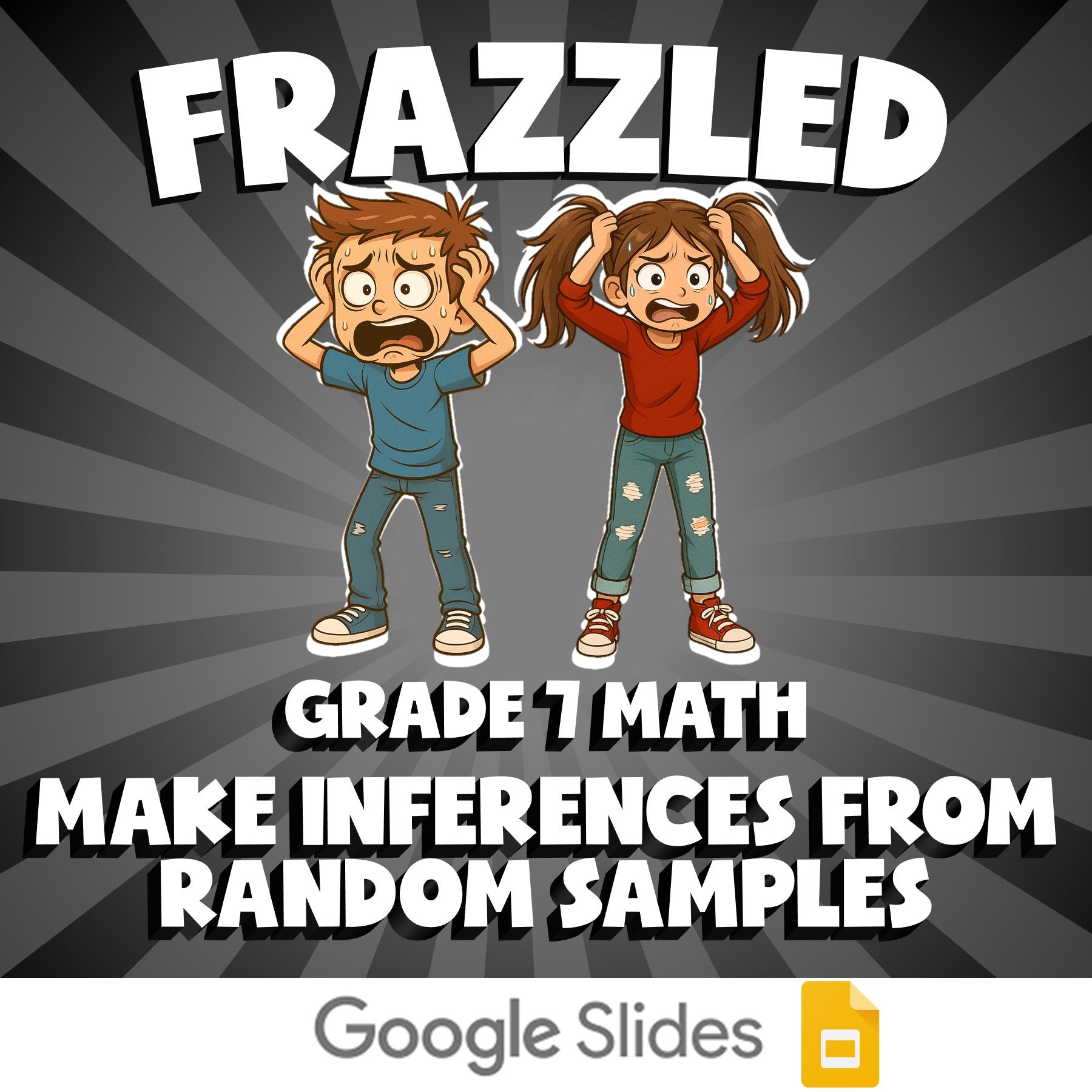 Make Inferences from Random Samples FRAZZLED Math Game - No Prep Grade 7 Review