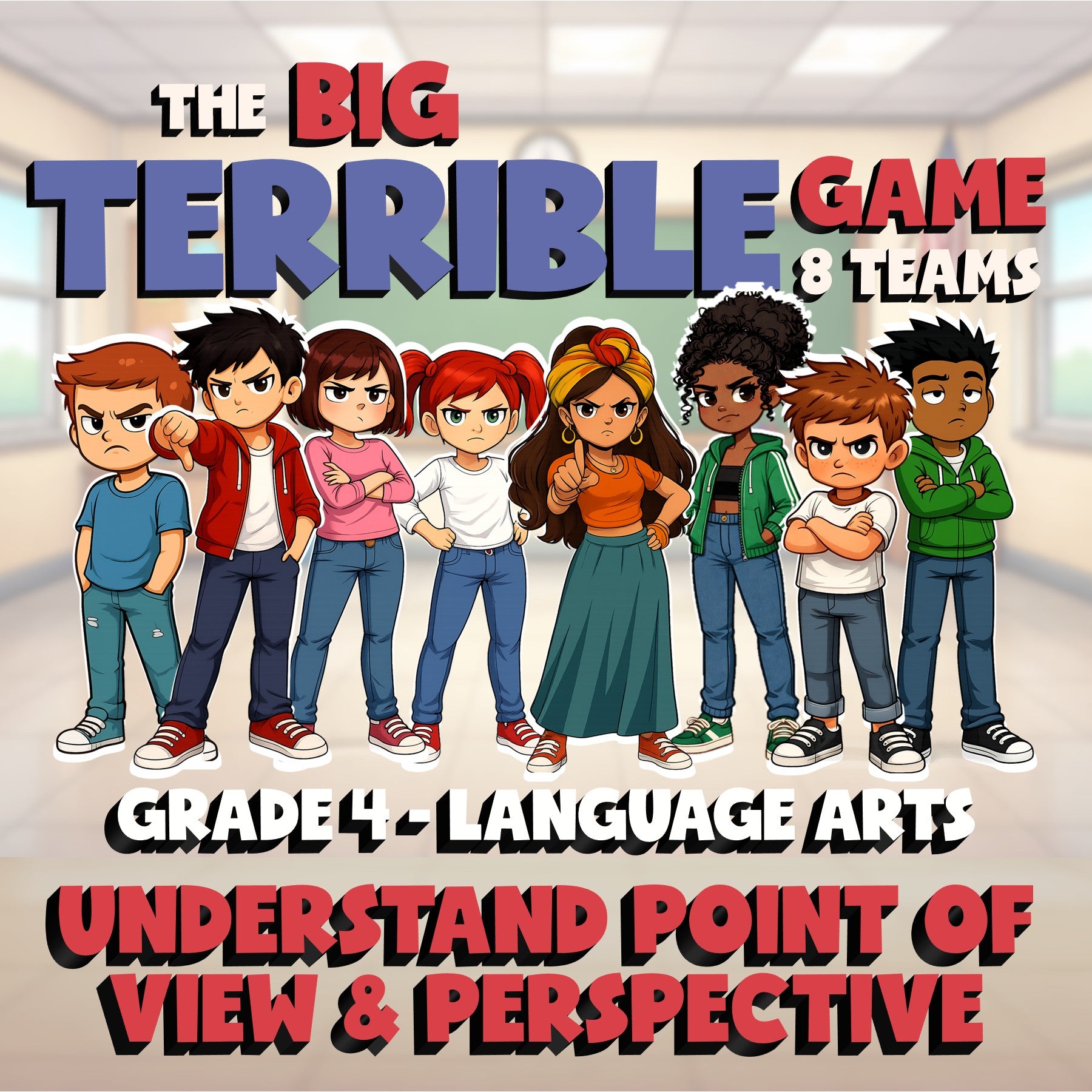 Understand Point of View & Perspective BIG TERRIBLE GAME - Grade 4 ELA Review