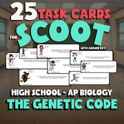 The Genetic Code SCOOT TASK CARDS Science Game - No Prep AP Biology Review