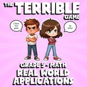 Real World Applications THE TERRIBLE GAME - No Prep Grade 5 Math Review Activity
