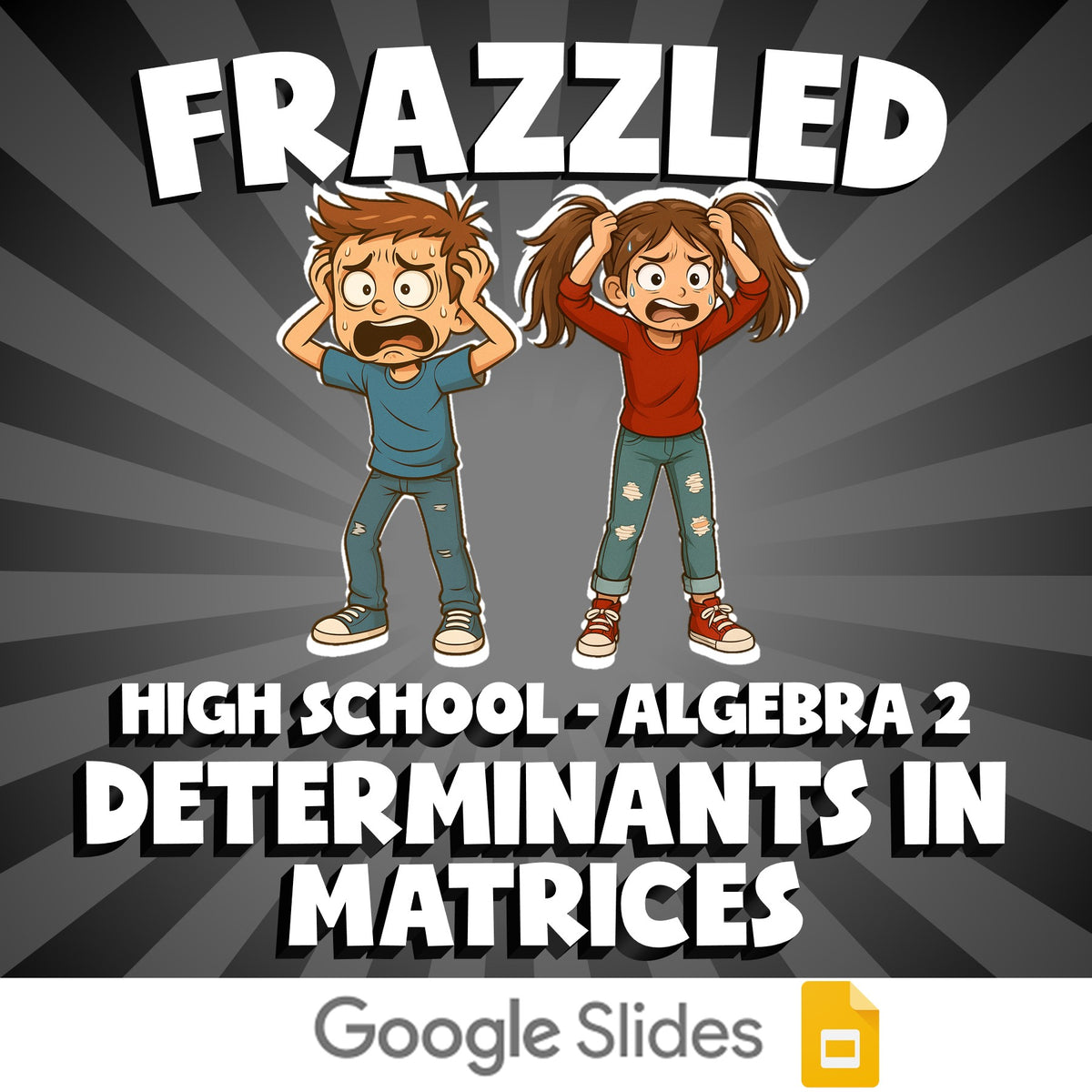 Determinants in Matrices FRAZZLED Math Game - No Prep Algebra 2 Review Activity