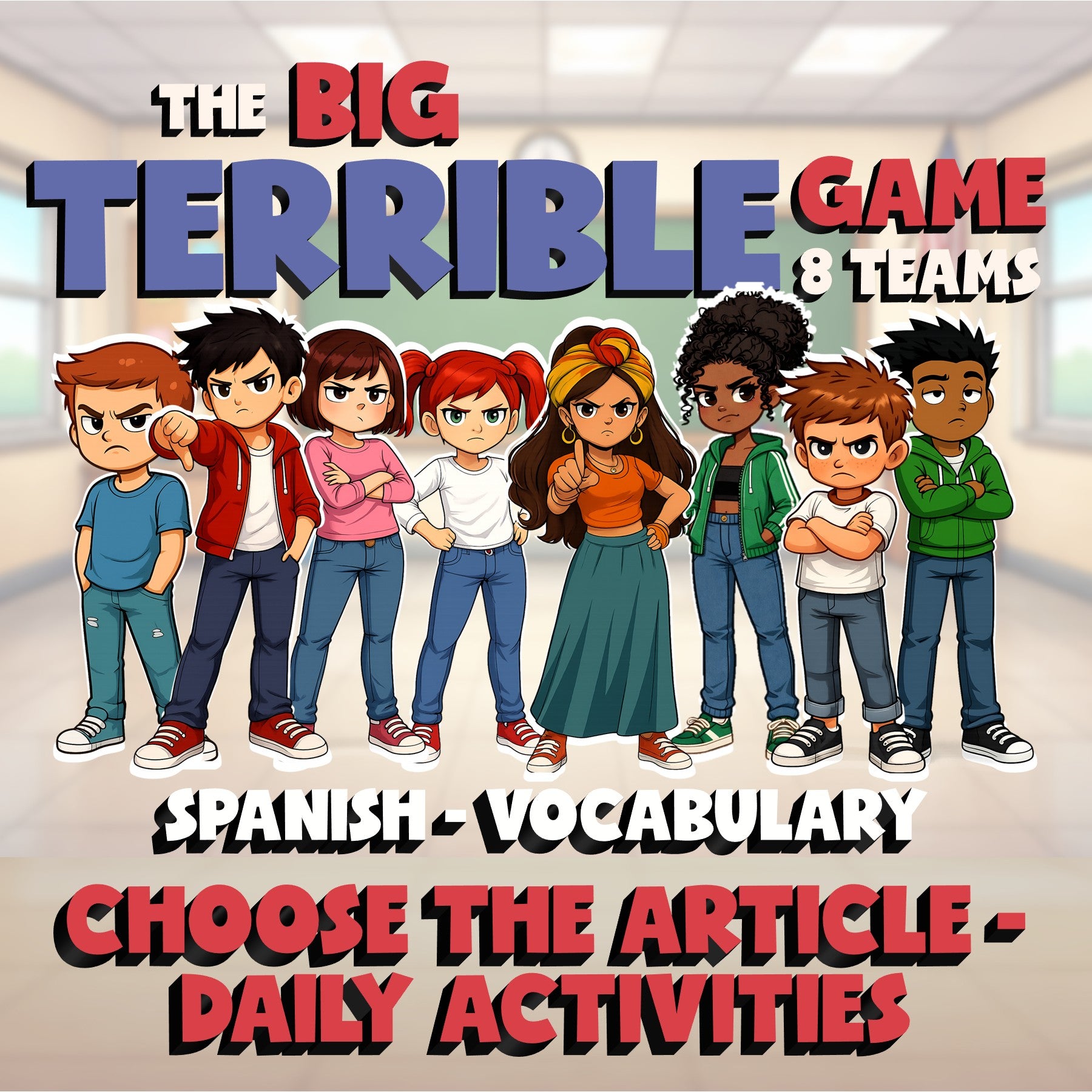 Choose The Article - Daily Activities BIG TERRIBLE GAME - Spanish Exercise