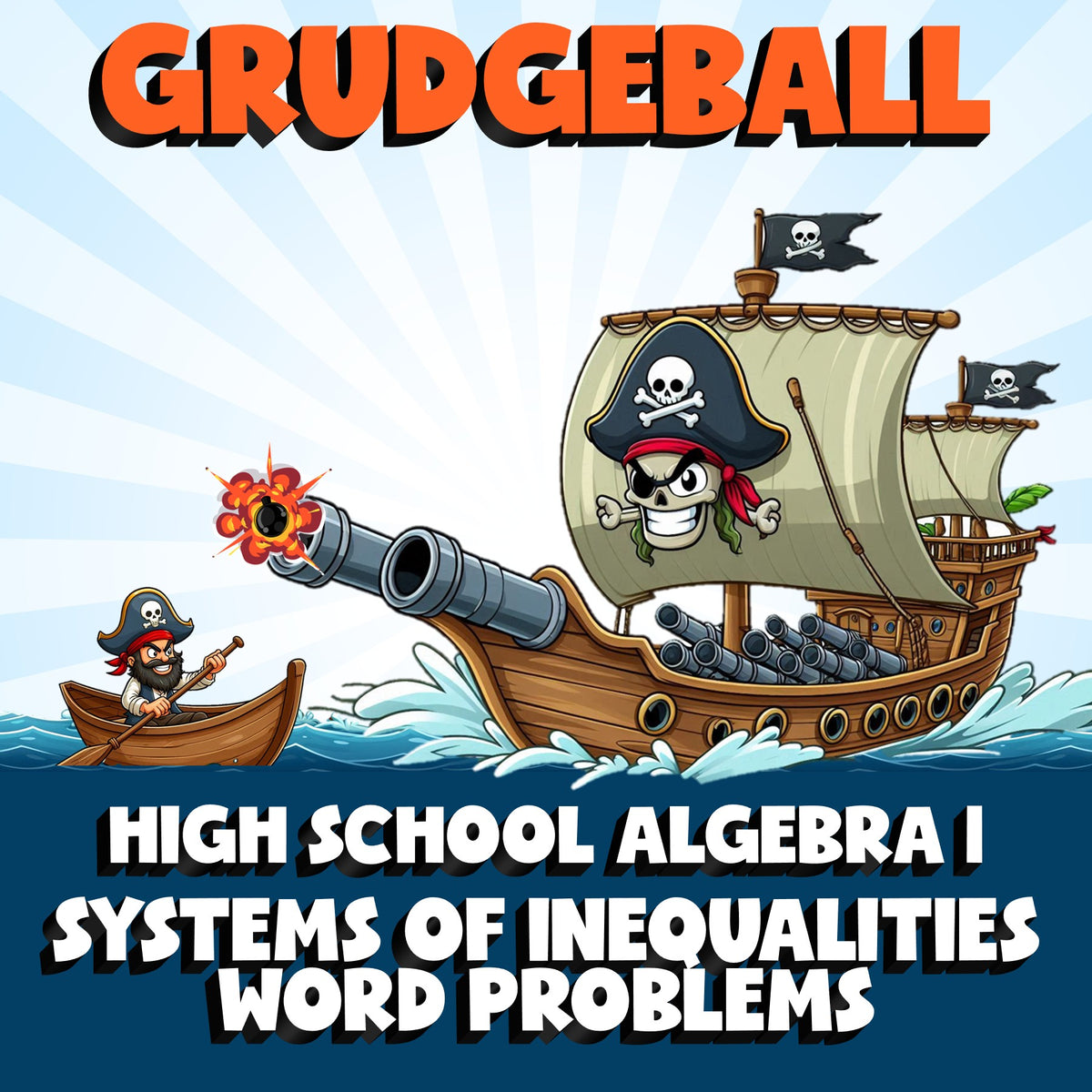 Systems of Inequalities Word Problems GRUDGEBALL Math Game - No Prep Algebra 1