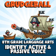 Identify Active & Passive Voice GRUDGEBALL ELA Game - No Prep Grade 8 Review