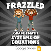 Systems of Equations FRAZZLED Math Game - No Prep Grade 7 Review Activity