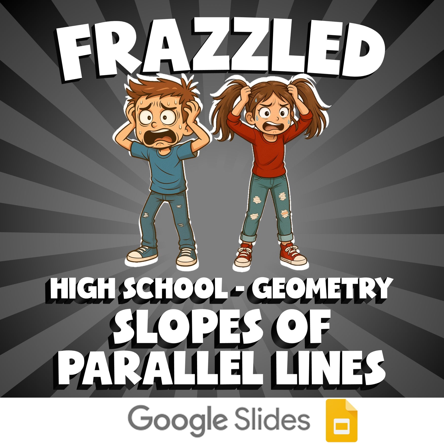 Slopes of Parallel Lines FRAZZLED Math Game - No Prep Geometry Review Activity