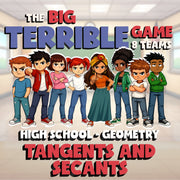 Tangents and Secants BIG TERRIBLE GAME - No Prep Geometry Math Review Activity