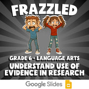 Understand Use of Evidence in Research FRAZZLED ELA Game - No Prep Grade 6