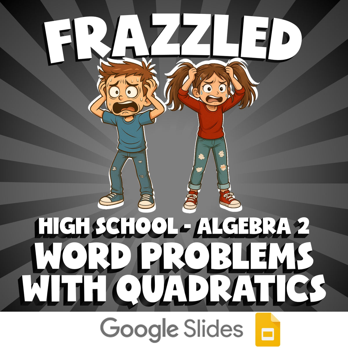 Word Problems with Quadratics FRAZZLED Math Game - No Prep Algebra 2 Review